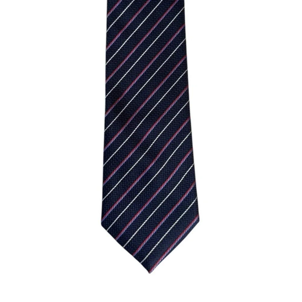 Ming Chao Mens Silk Tie‎ Quiet Luxury Old Money Preppy Striped